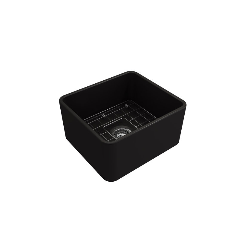 20'' L Farmhouse Kitchen Sink, Matte Black