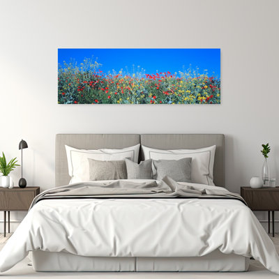Paysage de coquelicots Tableland N Allemagne abstrait contemporain fleur de coquelicot, art mural