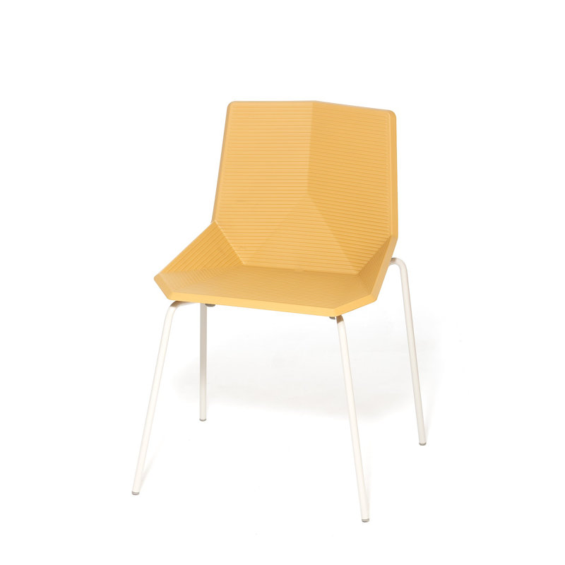 Dining Chair, Ochre, White