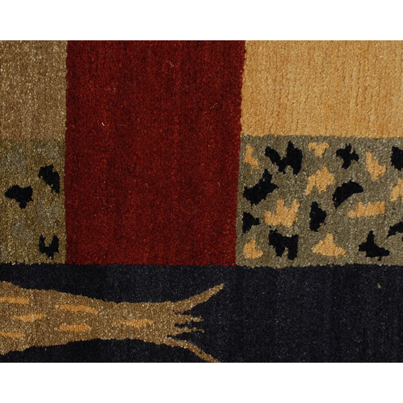Lagoon Wool Geometric Area Rug in Purple/Red, Rectangle 11' x 17'