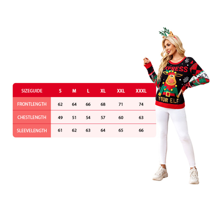 Festive Fun Christmas Express Your Elf Jumper, Large