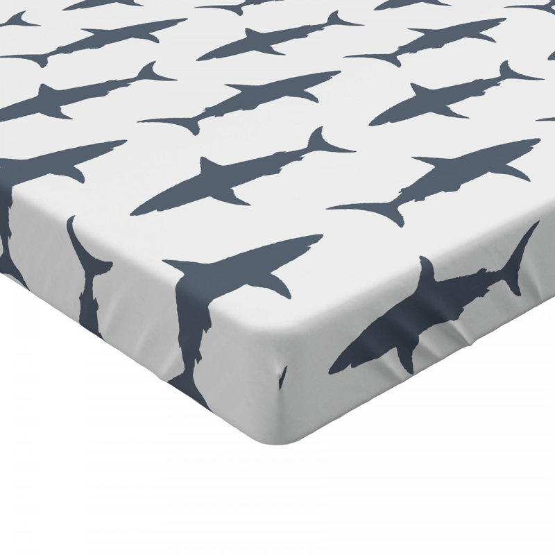 Wild Fish Swimming Microfibre Jersey Knit Fitted Sheet, European Kingsize (160 x 200cm)