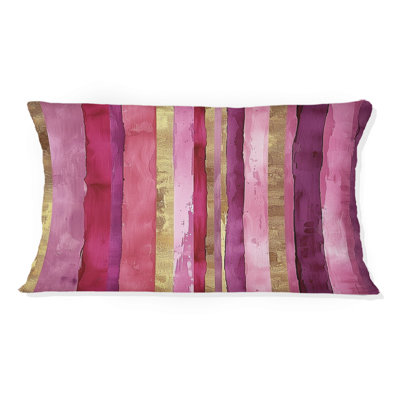 Magenta Chic Stripe Glam I - Coussin lombaire transitionnel