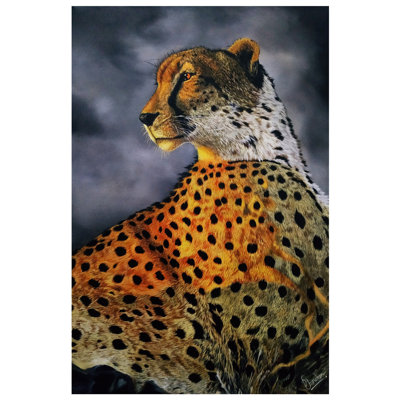 Cheetah Enjoying Sunset  | Acrylic On Canvas | By Deekshaâ Chauhan