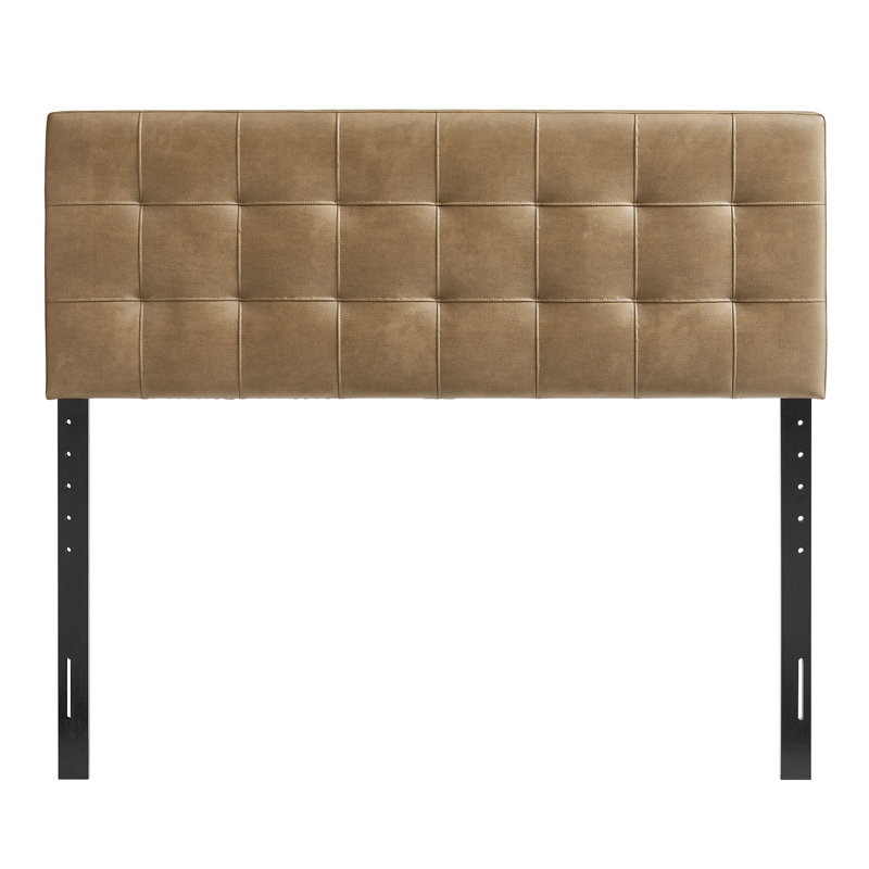 Tête de lit en cuir Peyton Vegan, Grillé, Très grand lit