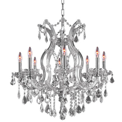 Lustre en cristal de la collection Maria Theresa en or 12 x 25