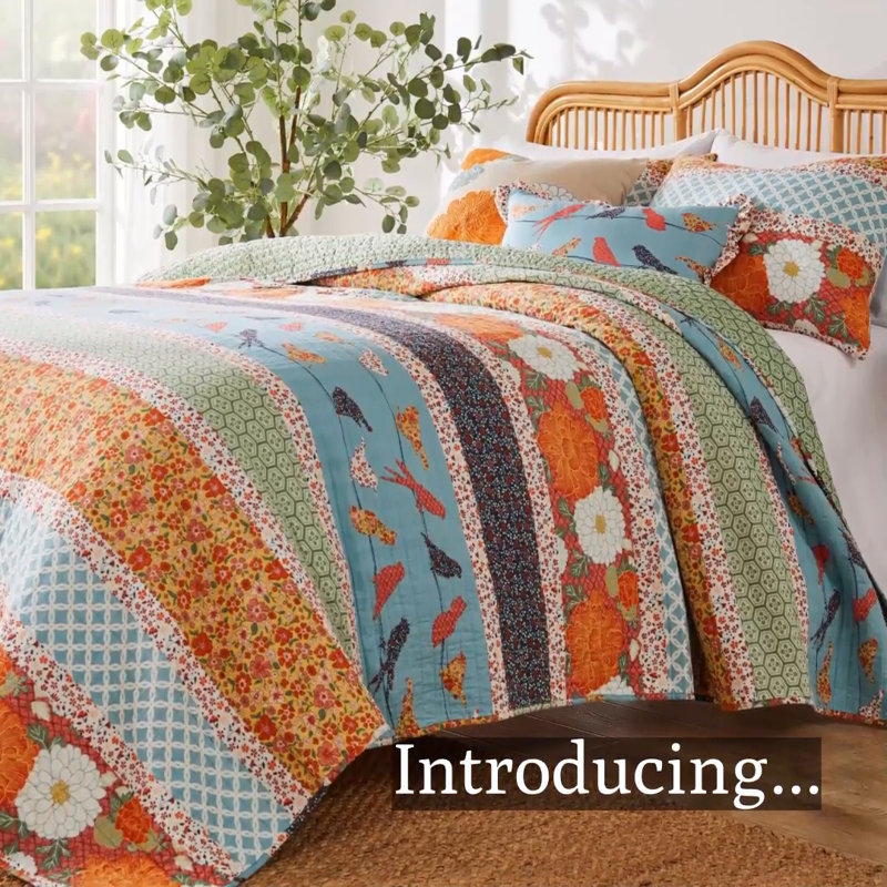 Boho Chic Reversible Cotton Patchwork Throw Blanket