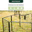 (4 panneaux de clôture) Clôture en métal facile à installer, clôture décorative idéale pour les clôtures de jardin pour chiens, clôture temporaire ou barrière de jardin pour animaux-111421268-122272947