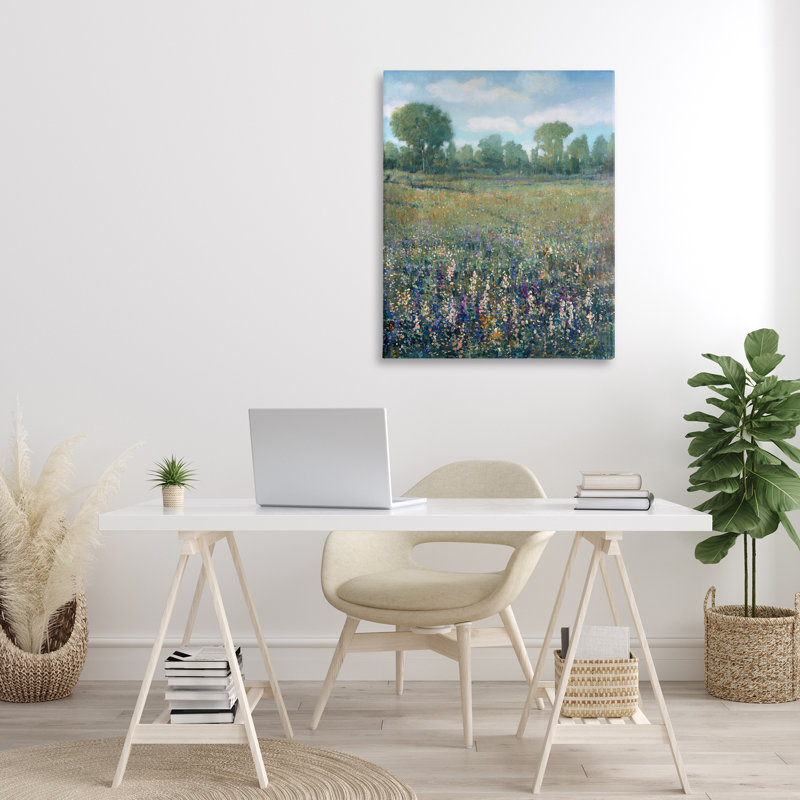 «Lilac & Wildflower Fields», art mural par Tim Ottoole, H 40 po x l 30 po
