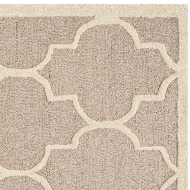 Cannen Hand Tufted Wool Trellis Rug, Rectangle 4' x 6'