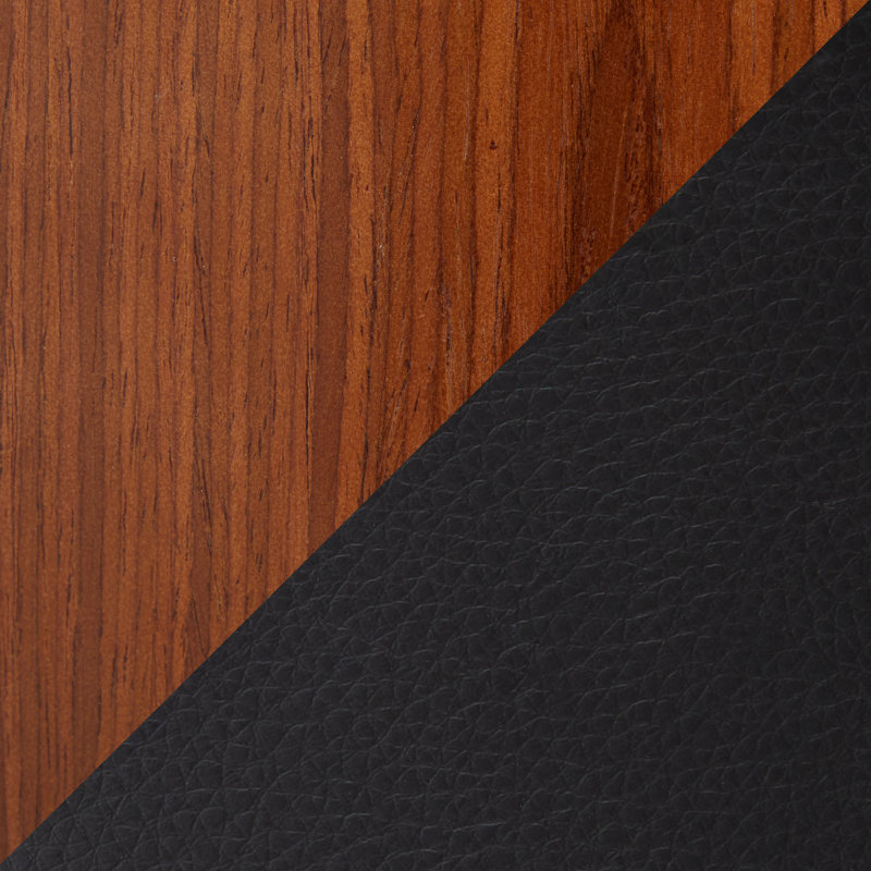 Fauteuil rembourré Hackler, Polyuréthane noir
