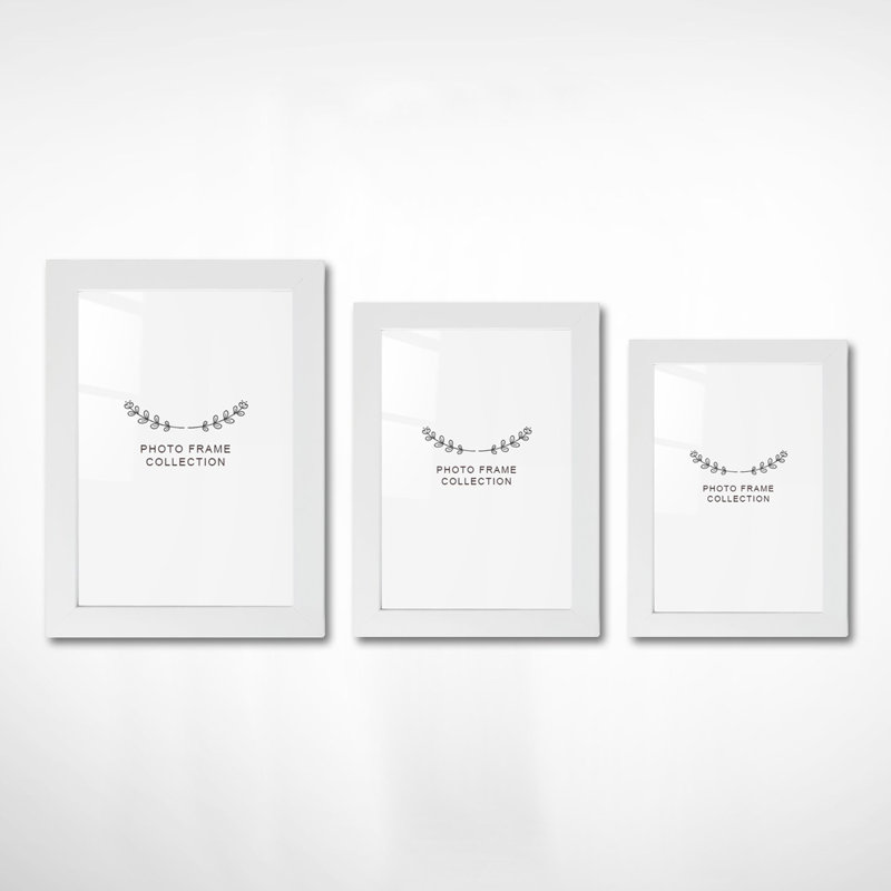 Cadre photo (3 pièces), Blanc