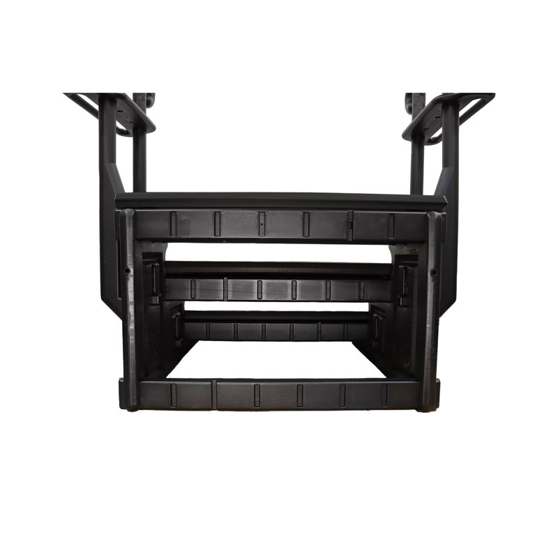 Black 36-Inch 3-Step Slip Resistant Spa Step with Handrails