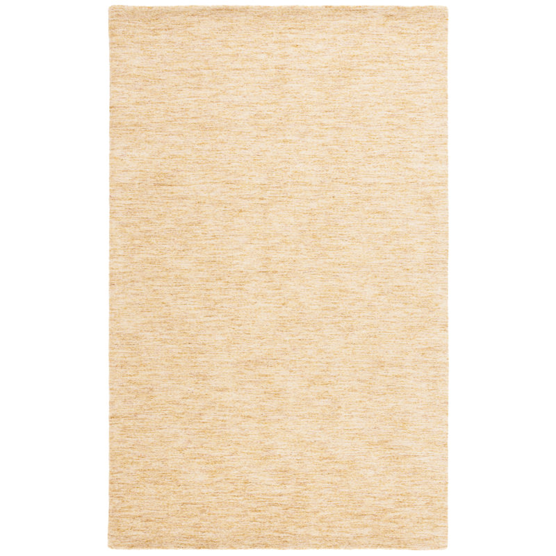 Himalaya Handloomed Wool Cotton Rug in Gold, Runner 2'3" x 8'