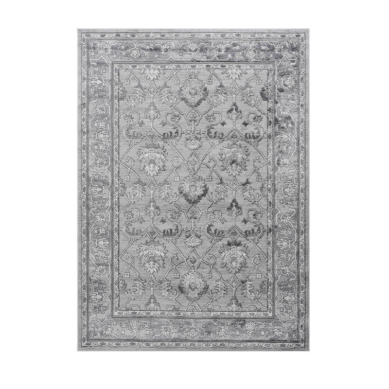 Area Rug, Collection Grey / Oriental, Rectangle 6'7" x 7'9"