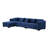138.97" Wide Velvet Modular Sectional Sofa-2126472739-2126472738
