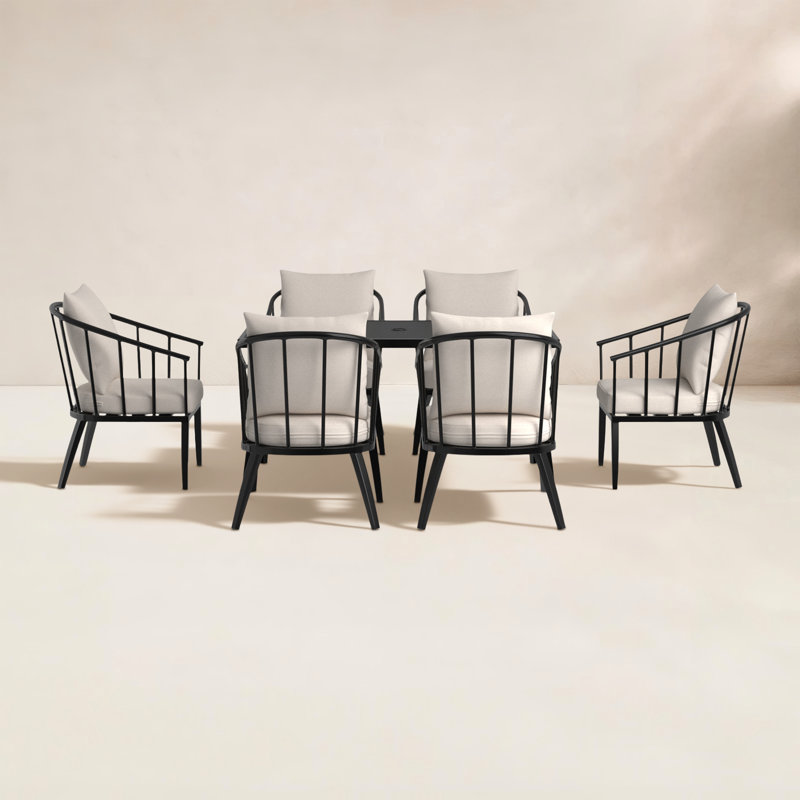 Ensemble repas d'extérieur 6 personnes Serena