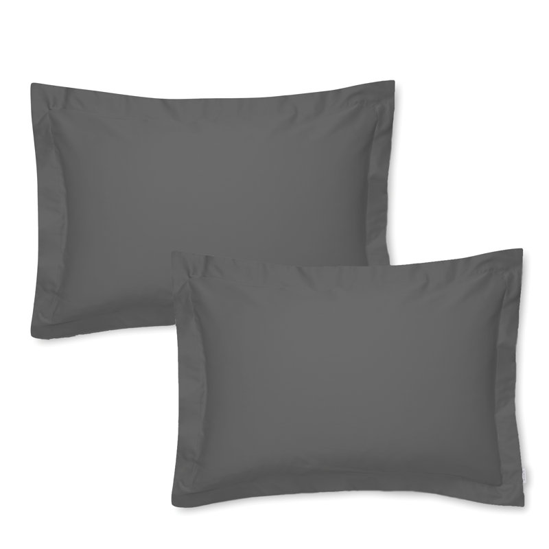400 Thread Count 100% Cotton Sateen Oxford Pillowcase Pair, Oxford (50 x 75cm), Dove Grey