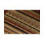 Wool Striped Area Rug in Wine/Green/Brown