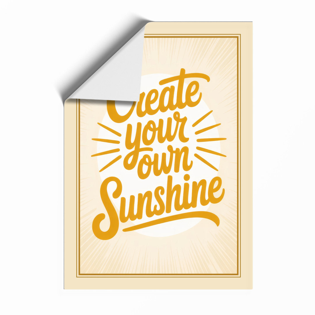 Create Your Own Sunshine Typography - Framed Print