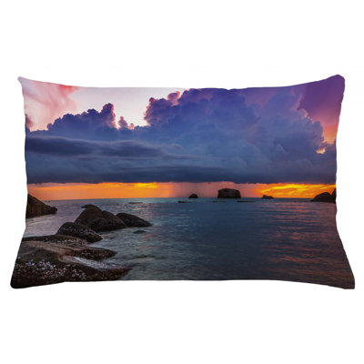 Beach Square Pillow Cover