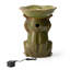 Fontaine de sol en céramique 21 pi x 21,5 po avec abat-jour Lotus Birdbath