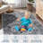 Entryway Runner Rug, Washable Vintage Low Pile Stain-Resistant, Non-Slip Soft Thin Carpet for Kitchen, Bedroom, Bathroom (Grey)-1044124606