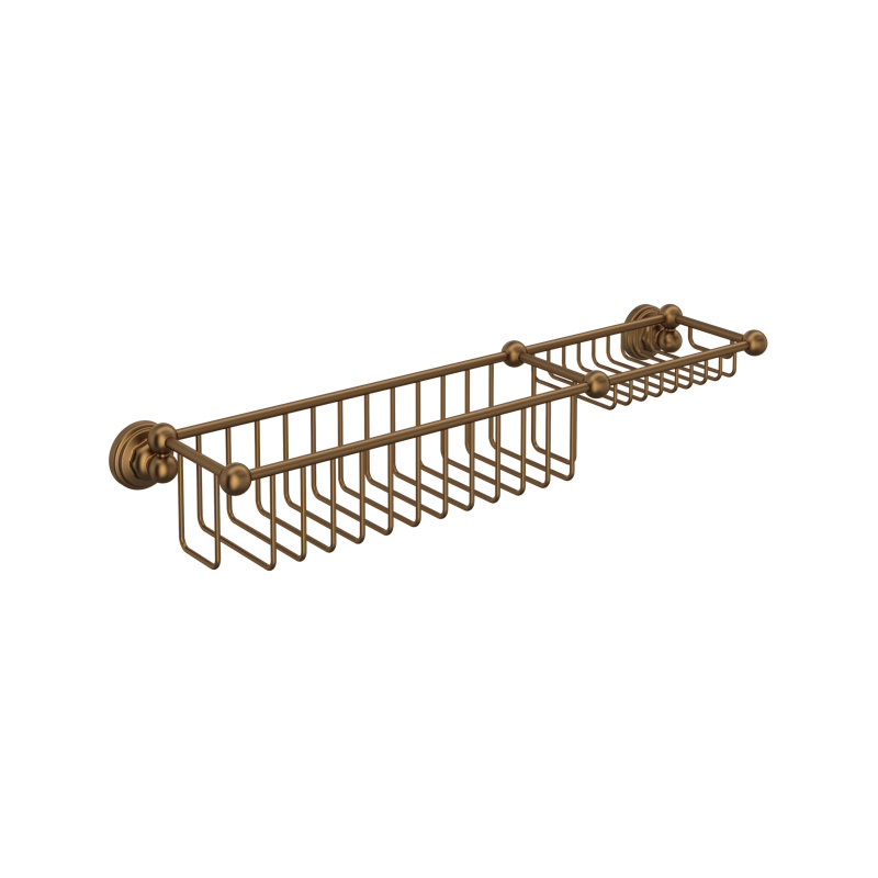 20.13" Bottle Basket with Soap Tray, English Bronze