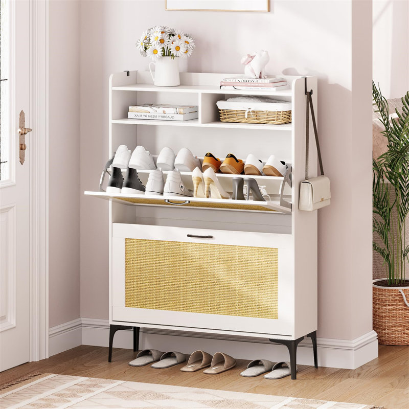 Allyssah 8 Pair Shoe Storage Cabinet