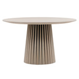 Khusi Oak Round Solid Wood Dining Table