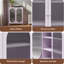 Armoire d'appoint courte en métal à 2 portes avec verre cannelé Short