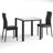 Faux Marble Dining Table Set 3 Piece, Modern Small Kitchen Table with 2 PU Upholstered Chairs, Space-Saving Square Set for Apartment-332719253