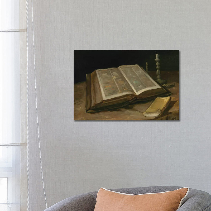Still Life With Bible, 1885 by Vincent Van Gogh - Wrapped Canvas Painting, 66.04 cm H x 45.72 cm W x 1.91 cm D