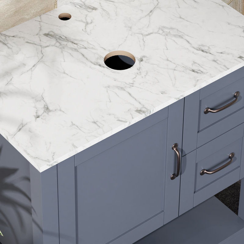 Ensemble de meuble-lavabo simple 30 po avec miroir Eava