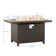 Aluminum & Iron Rectangular Propane Fire Pit Table With 55,000 Btu Output And Glass Guard