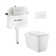 Concorde Back-To-Wall Toilet Bundle 0.8/1.6 GPF Dual Flush In Glossy White With Flush Plate