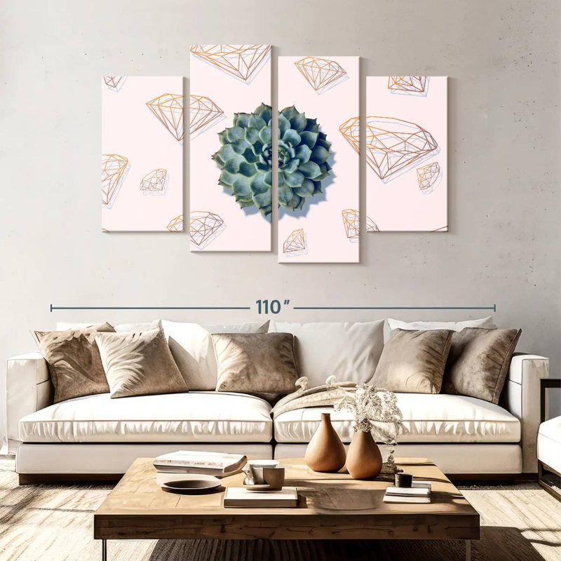 Cool Succulent Plant, H 54 po x l 84 po