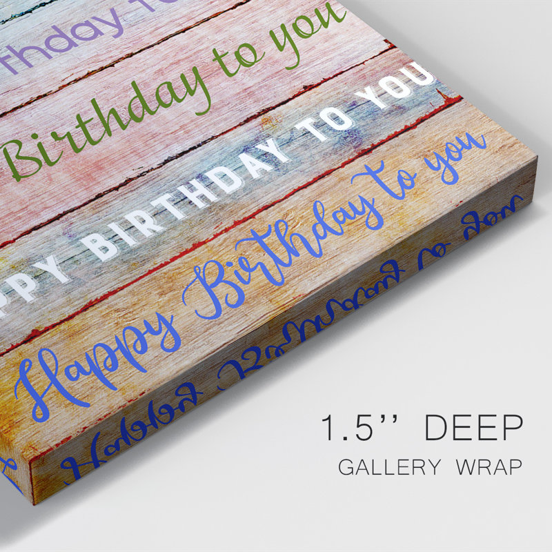 «Birthday Song» - reproduction sur toile tendue, H 12 po x l 8 po x P 1,5 po