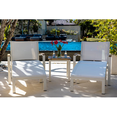 Tribeca Aluminum Sling Ottoman