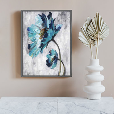 Luxueuse reproduction d'art sur toile encadrée en aluminium pour le salon