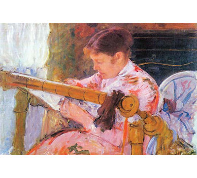 " Lydia At The Cord Framework " by Mary Cassatt