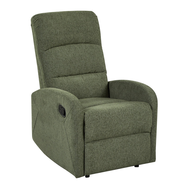 Vadys Upholstered Recliner, Green Fabric