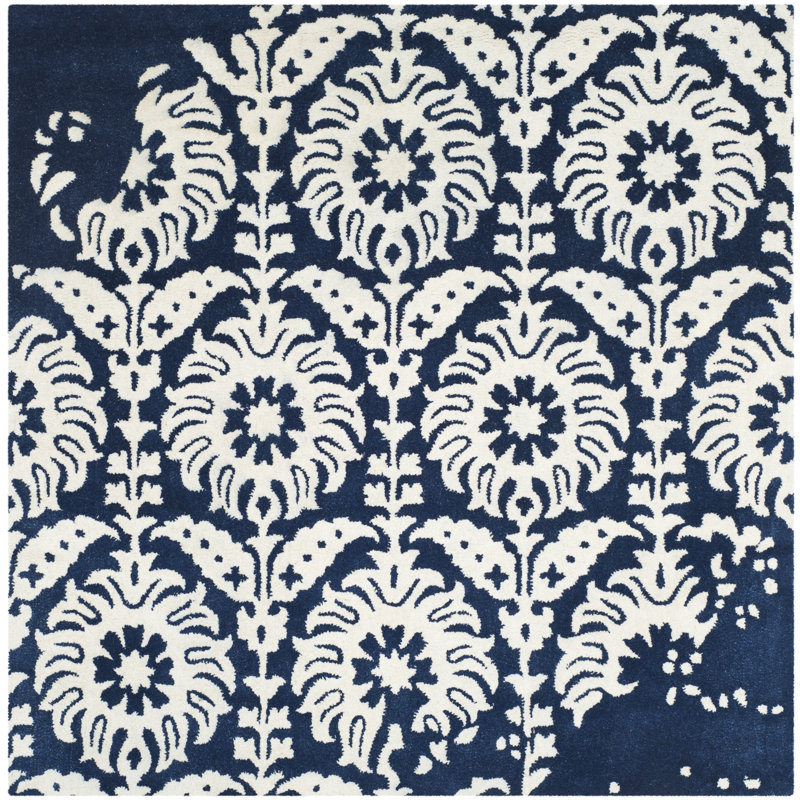 Rudra Hand Tufted Wool Rug, Square 5'