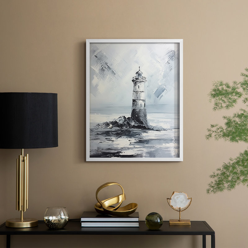 NAUTICAL Series DI - Impression encadrée de qualité supérieure - Prêt à accrocher - Aucun clou requis, Blanc / Blanc