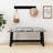 Vintage, Linen With Upholstered Bench Seat, Rustic Wood Legs For Bedroom, Living Room-275481981