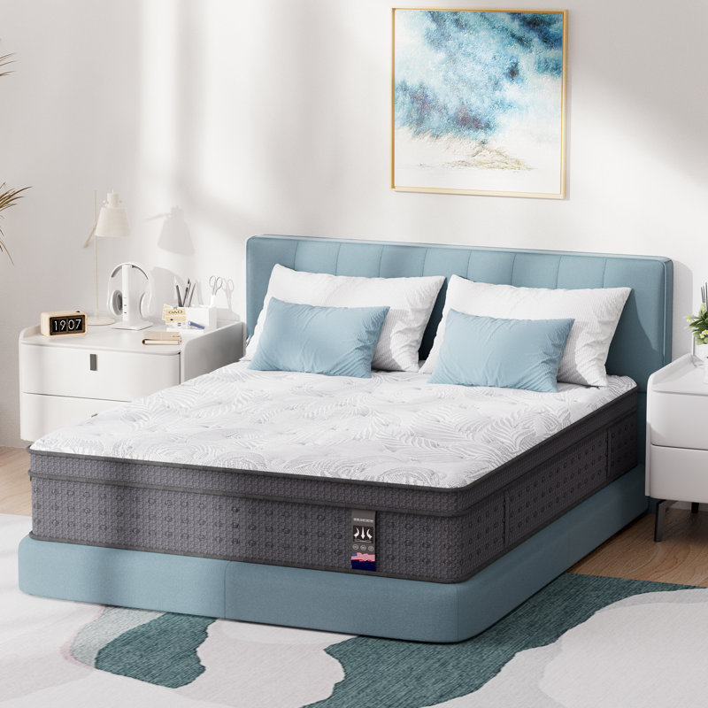 Michelena 14" Full Size Mattress, Boxed Medium Firm Hybrid Mattress, Ergonomic Design & Pressure Relief, Zero Noise