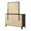 Commode 6 tiroirs et miroir cacao foncé