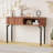 Fluted Console Table with Storage,Wood Sofa Table with Sliding Door,Entryway Table with Storage Space for Living Room-1041542684