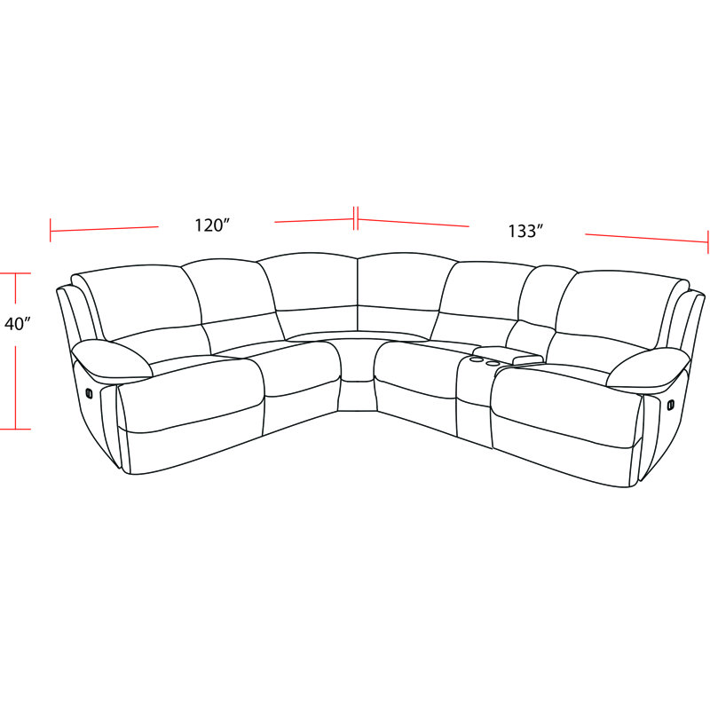 Pomona 6 Piece Modular Power Reclining Sectional with Power Adjustable Headrests, Chocolate