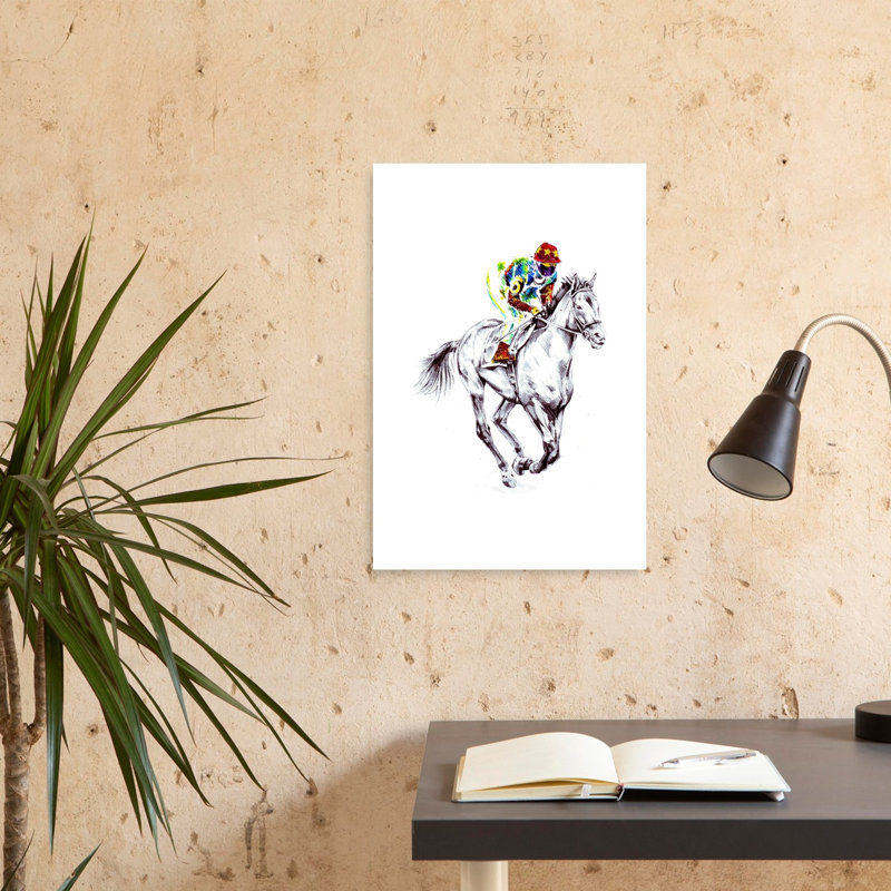 Impression d'art mural cheval vibrant et galopant, H 24 po x l 16 po